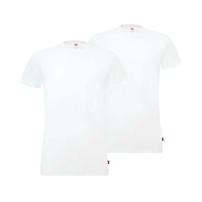Levi's Men Solid Crew White 2-Pack-XL