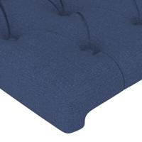 Hoofdbord met randen 93x16x118/128 cm stof blauw - thumbnail