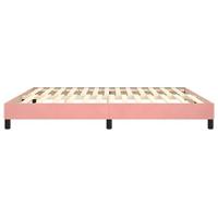 Boxspringframe fluweel roze 180x200 cm - thumbnail