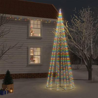 VidaXL Kegelkerstboom 732 led's meerkleurig 160x500 cm VidaXL Kegelkerstboom 732 led's meerkleurig 160x500 cm