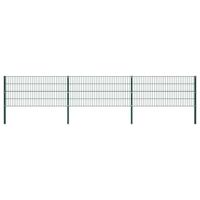 Schuttingpaneel met palen 5,1x0,8 m ijzer groen - thumbnail