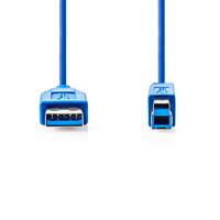 USB 3.0-Kabel | A Male - B Male | 2,0 m | Blauw - thumbnail