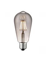 Edison Vintage LED lamp E27 LED filament lichtbron, Deco Drop ST64, 6.4/6.4/14cm, Rook, Retro LED lamp Dimbaar, 6W 160lm 1800K, warm wit licht, geschikt voor E27 fitting - thumbnail