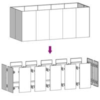 VidaXL Plantenbak verhoogd 200x80x80 cm cortenstaal - thumbnail