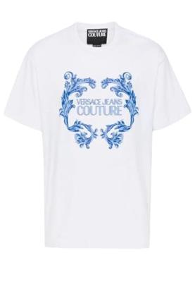 Versace Jeans Couture Logo Baroque T-Shirt Heren Wit - Maat S - Kleur: Zwart | Soccerfanshop