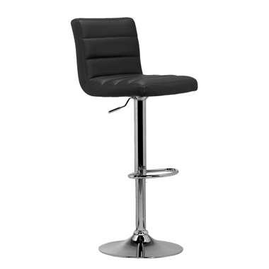 Barkruk Leeds - zwart/chroom - Leen Bakker