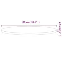 Tafelblad rond 80x2,5 cm massief beukenhout - thumbnail