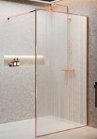 Novellini H art Inloopdouche - 120x200cm - Ribbelglas linea 2 - Brushed bronze (brons) harthp120-93q - thumbnail