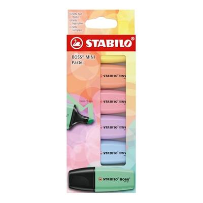 STABILO BOSS MINI Pastel etui 6 kleuren STABILO BOSS MINI Pastel etui 6 kleuren