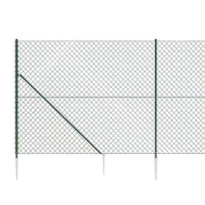 Gaashek met grondankers 1,4x10 m groen - thumbnail