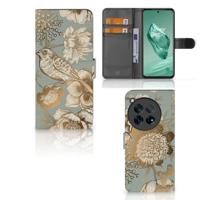 Hoesje voor OnePlus 12 Vintage Bird Flowers | Portemonnee hoesje - thumbnail