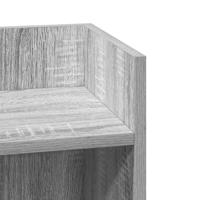 Bijzettafeltje met plank 25,5x27x60 cm grijs sonoma eikenkleur - thumbnail
