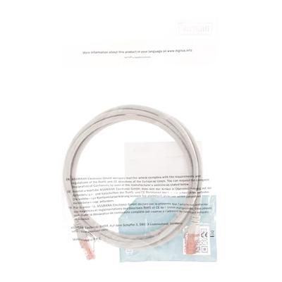 Digitus DK-1612-020 RJ45 Netwerkkabel, patchkabel CAT 6 U/UTP 2.00 m Grijs Snagless, Met anti-kniktule 1 stuk(s)