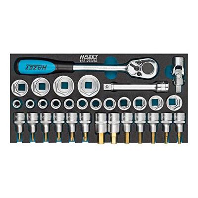 HAZET Dopsleutelset 163-272/32 - 1/2 inch (12,5 mm) vierkant hol - Buitentwaalfkant tractieprofiel, Binnen-TORX®-profiel, Binnen-zeskant-profiel - HAZET Dopsleutelset 163-272/32 - 1/2 inch (12,5 mm) vierkant hol - Buitentwaalfkant tractieprofiel, Binnen-TORX®-profiel, Binnen-zeskant-profiel -