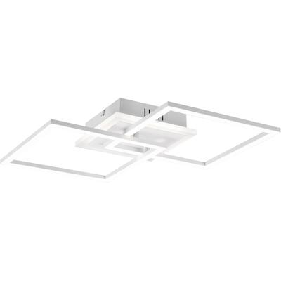 LED Plafondlamp - Plafondverlichting - Trion Venda - 25W - Natuurlijk Wit 4000K - Dimbaar - Vierkant - Mat Wit - Aluminium