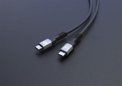 Manhattan USB-laadkabel USB-C stekker 2.00 m Zwart Stekker past op beide manieren, Afgeschermd (dubbel) 356367