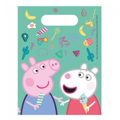 Globos Uitdeelzakjes peppa pig, 6st.