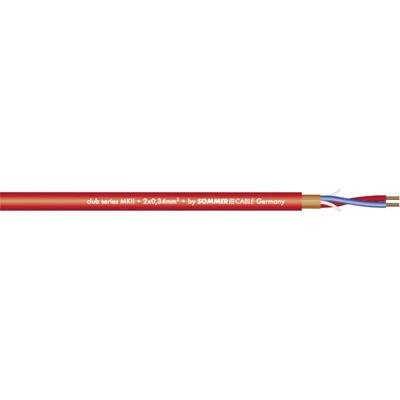 Sommer Cable 200-0053 Microfoonkabel 2 x 0.34 mm² Rood per meter