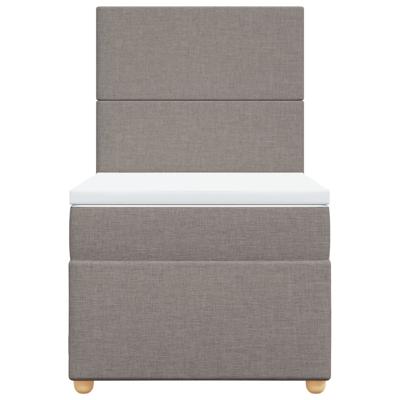 Boxspring met matras stof taupe 90x200 cm