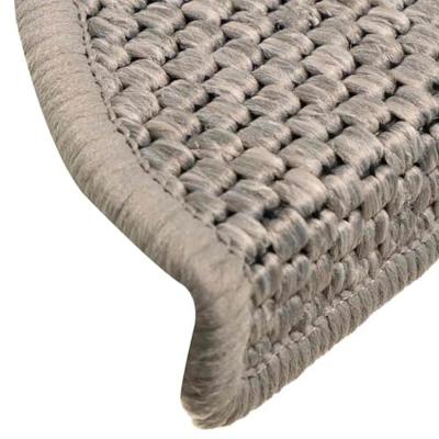 VidaXL Trapmatten zelfklevend 15 st sisal-look 56x17x3cm zilverkleurig