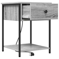 Bedside kasten 2 pcs Grijs sonoma 42 x 41 x 56 cm Bewerkt hout - thumbnail