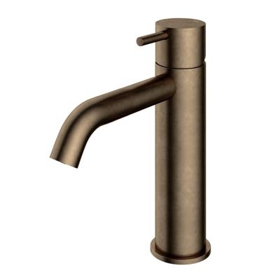 Wastafelmengkraan Hotbath Cobber 1-hendel Gebogen 21.6 cm Verouderd Messing Living Colours