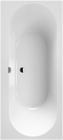 Ligbad Villeroy & Boch Oberon Duobad Quaryl 180 x 80 cm Met Poten Inclusief Overloopcombinatie Wit Alpin Villeroy en Boch - thumbnail