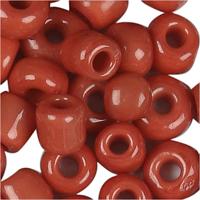 Creativ Company Rocailles, d 3 mm, afm 8/0, gatgrootte 0,6-1,0 mm, donkerrood, 25 gr/ 1 doos - thumbnail