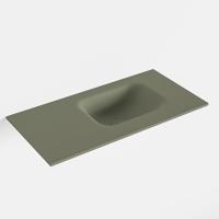 MONDIAZ LEX Army solid surface inleg wastafel voor toiletmeubel 60cm. Positie wasbak rechts - thumbnail