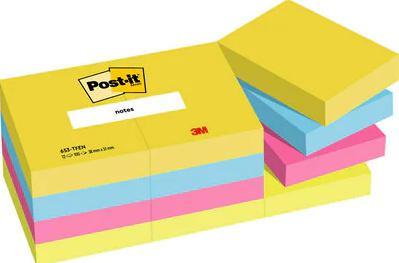 Post-It Notes Vitality, 100 vel, ft 38 x 51 mm, pak van 12 blokken