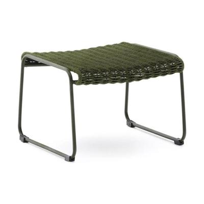 Kave Home Outdoor Hocker 'Maurina' Touw en staal, kleur Groen