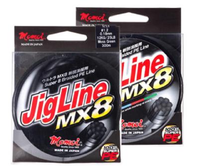 Momoi Pe Jigline Mx8 Moss Green 100Mt. 0.26 mm 20kg