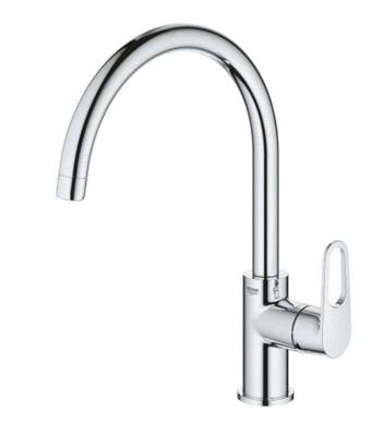 Grohe QuickFix Start Flow keukenmengkraan met hoge uitloop chroom