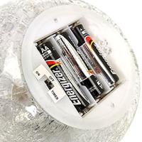 Appel met 40 LED's, met timer, van zilverkleurig glas (B/H/D) 27x30x27 cm - thumbnail