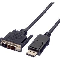 VALUE DisplayPort Kabel DP Male - DVI (24+1) Male, LSOH, zwart, 1 m - thumbnail