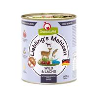 GRANATAPET Liebling's Mahlzeit Venison and salmon - natvoer voor honden - 800g - thumbnail