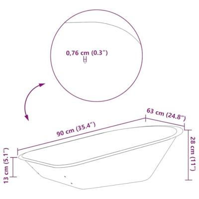 VidaXL Vervanging voor kruiwagenlade zilver 90 x 63 x 28 cm staal