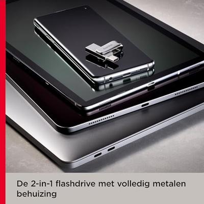 SanDisk Ultra Dual Drive Luxe USB flash drive 256 GB USB Type-A / USB Type-C 3.2 Gen 1 (3.1 Gen 1) Roestvrijstaal - thumbnail