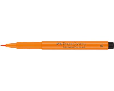 Faber Castell Tekenstift Pitt Artist Pen Brush - 113 oranje glanzend