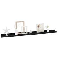 Wandschappen 2 st 100x9x3 cm zwart - thumbnail