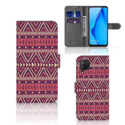 Huawei P40 Lite | Telefoon Hoesje | Aztec Paars Huawei P40 Lite | Telefoon Hoesje | Aztec Paars