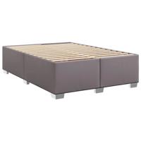 Boxspring met matras kunstleer grijs 140x200 cm - thumbnail