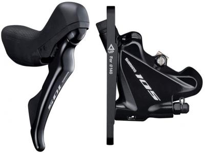 Shimano schijfremset achter 11 speed 105 r7020 flat mount zwart