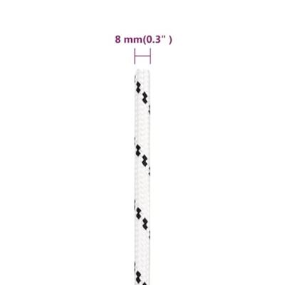 VidaXL Boottouw gevlochten 8 mmx100 m polyester wit4 VidaXL Boottouw gevlochten 8 mmx100 m polyester wit4