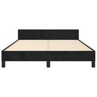 Bedframe zonder matras 140x190 cm fluweel zwart - thumbnail