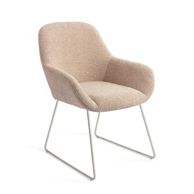 Jesper Home Eetkamerstoel 'Kushi' Slide Steel, kleur Flax Relax