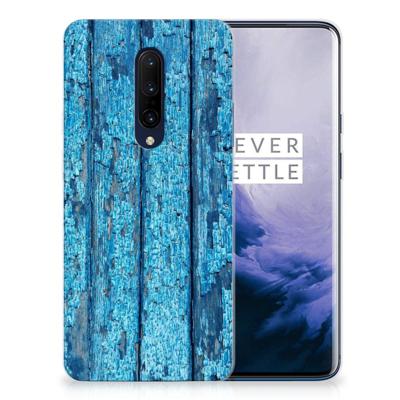 OnePlus 7 Pro | Bumper Hoesje | Wood Blue