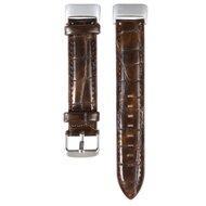 Fitbit Charge 5 & 6 bandje - Echt leer - Donkerbruin - thumbnail