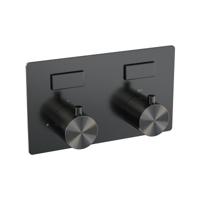 Brauer Gunmetal Edition - 2 weg - Inbouwthermostaat - Drukknoppen - In/afbouwdelen - Gunmetal Geborsteld PVD - thumbnail
