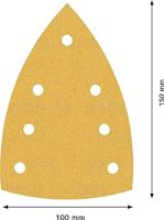 Bosch Accessories 2608901644 Schuurpapier voor multischuurmachine Korrelgrootte (num) 180 (l x b) 150 mm x 100 mm 50 stuk(s) - thumbnail